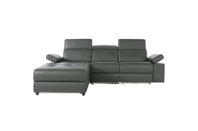 Hjørnesofa 3-seter Rayland Grå, PU, Venstre Manuell Recliner - Grå, PU, Venstre Manuell Recliner - Møbler - Sofaer - Skinnsofaer