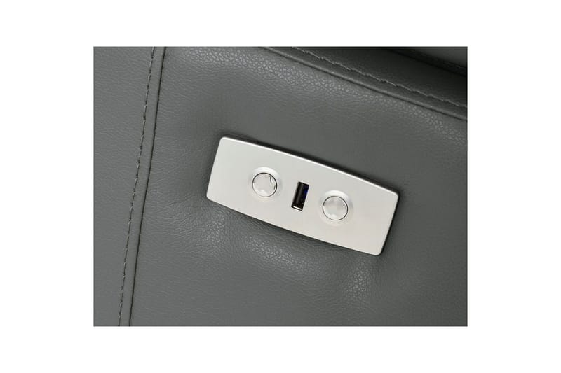 Hjørnesofa 3-seter Rayland Grå, PU, Venstre Elektrisk Recliner - Grå, PU, Venstre Elektrisk Recliner - Møbler - Sofaer - Skinnsofaer