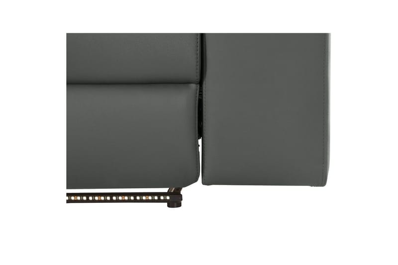 Hjørnesofa 3-seter Rayland Grå, PU, Venstre Manuell Recliner - Grå, PU, Venstre Manuell Recliner - Møbler - Sofaer - Skinnsofaer