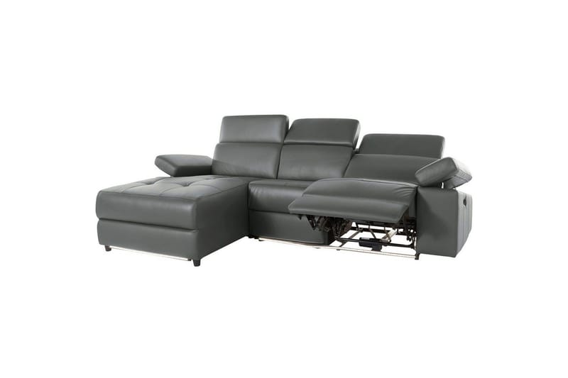 Hjørnesofa 3-seter Rayland Grå, PU, Venstre Manuell Recliner - Grå, PU, Venstre Manuell Recliner - Møbler - Sofaer - Skinnsofaer