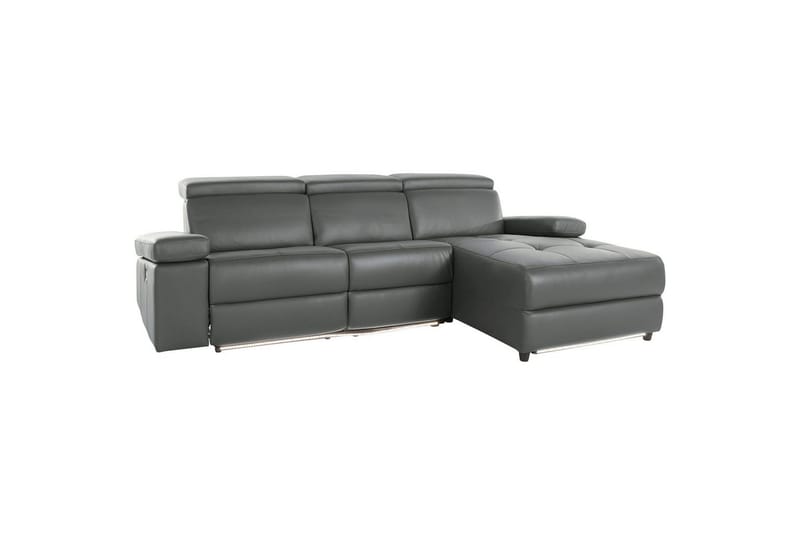 Hjørnesofa 3-seter Rayland Grå, PU, Høyre Elektrisk Recliner - Grå, PU, Høyre Elektrisk Recliner - Møbler - Sofaer - Reclinersofaer