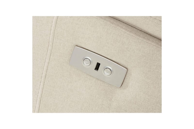 Hjørnesofa 3-seter Rayland Hvit, Sunday Stoff, Venstre Elektrisk Recliner - Hvit, Sunday Stoff, Venstre Elektrisk Recliner - Møbler - Sofaer - Reclinersofaer