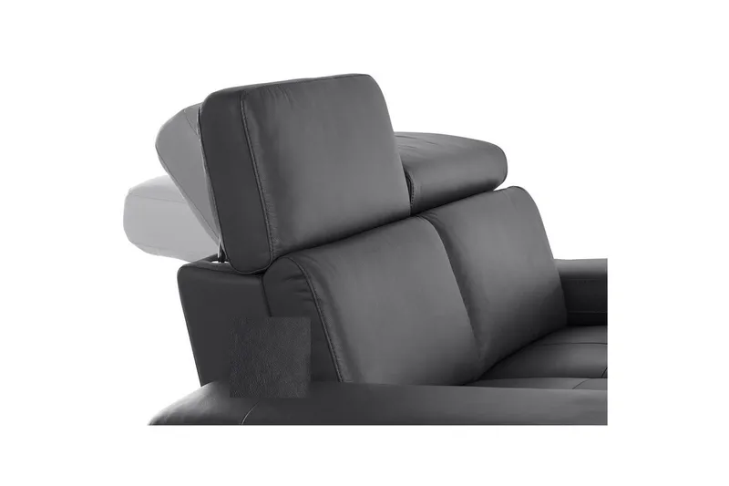 Hjørnesofa 3-seter Rayland Svart, Lær/PU, Høyre Manuell Recliner - Svart, Lær/PU, Høyre Manuell Recliner - Møbler - Sofaer - Skinnsofaer