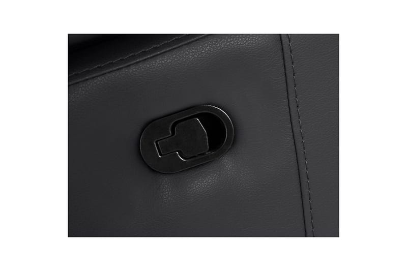 Hjørnesofa 3-seter Rayland Svart, Lær/PU, Høyre Manuell Recliner - Svart, Lær/PU, Høyre Manuell Recliner - Møbler - Sofaer - Skinnsofaer