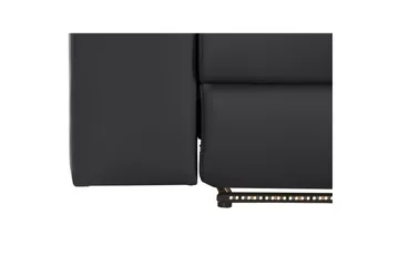 Hjørnesofa 3-seter Rayland Svart, Lær/PU, Høyre Manuell Recliner - Svart, Lær/PU, Høyre Manuell Recliner - Møbler - Sofaer - Skinnsofaer