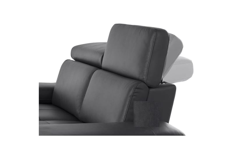 Hjørnesofa 3-seter Rayland Svart, Lær/PU, Venstre Elektrisk Recliner - Svart, Lær/PU, Venstre Elektrisk Recliner - Møbler - Sofaer - Reclinersofaer