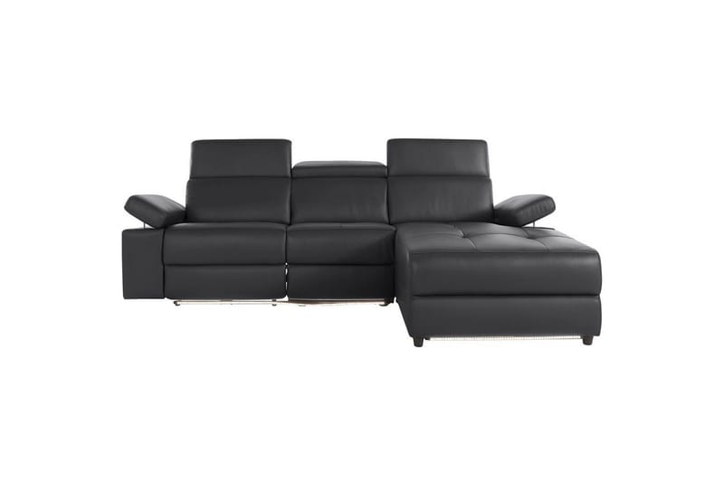 Hjørnesofa 3-seter Rayland Svart, PU, Høyre Elektrisk Recliner - Svart, PU, Høyre Elektrisk Recliner - Møbler - Sofaer - Skinnsofaer