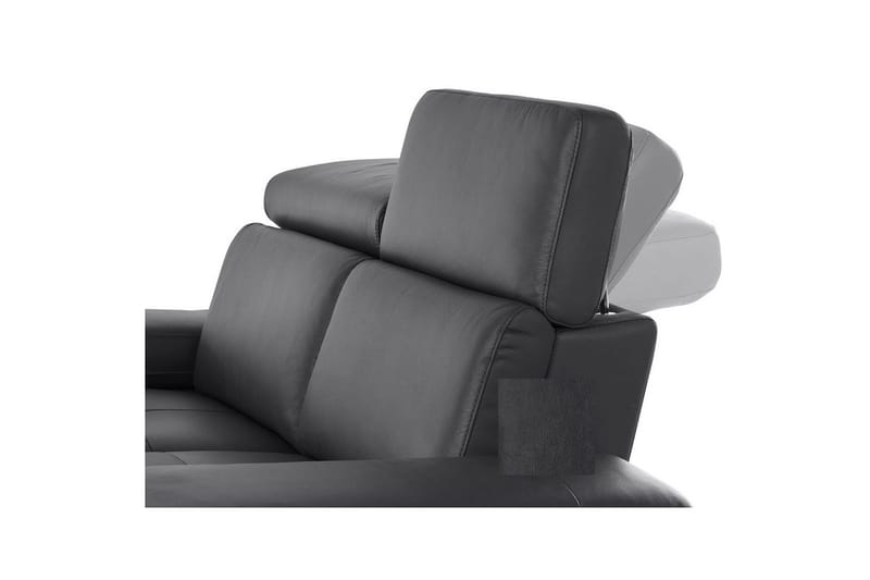 Hjørnesofa 3-seter Rayland Svart, PU, Venstre Manuell Recliner - Svart, PU, Venstre Manuell Recliner - Møbler - Sofaer - Skinnsofaer