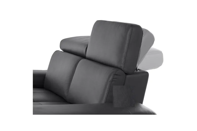 Hjørnesofa 3-seter Rayland Svart, PU, Venstre Manuell Recliner - Svart, PU, Venstre Manuell Recliner - Møbler - Sofaer - Skinnsofaer