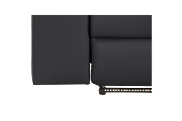 Hjørnesofa 3-seter Rayland Svart, PU, Høyre Manuell Recliner - Svart, PU, Høyre Manuell Recliner - Møbler - Sofaer - Skinnsofaer