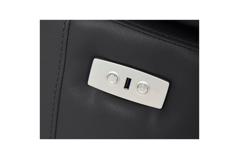 Hjørnesofa 3-seter Rayland Svart, PU, Venstre Elektrisk Recliner - Svart, PU, Venstre Elektrisk Recliner - Møbler - Sofaer - Skinnsofaer