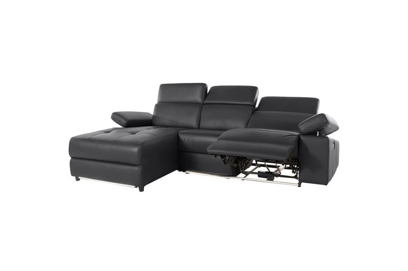 Hjørnesofa 3-seter Rayland Svart, PU, Venstre Elektrisk Recliner - Svart, PU, Venstre Elektrisk Recliner - Møbler - Sofaer - Reclinersofaer