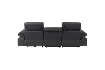 Hjørnesofa 3-seter Rayland Svart, PU, Venstre Manuell Recliner - Svart, PU, Venstre Manuell Recliner - Møbler - Sofaer - Skinnsofaer