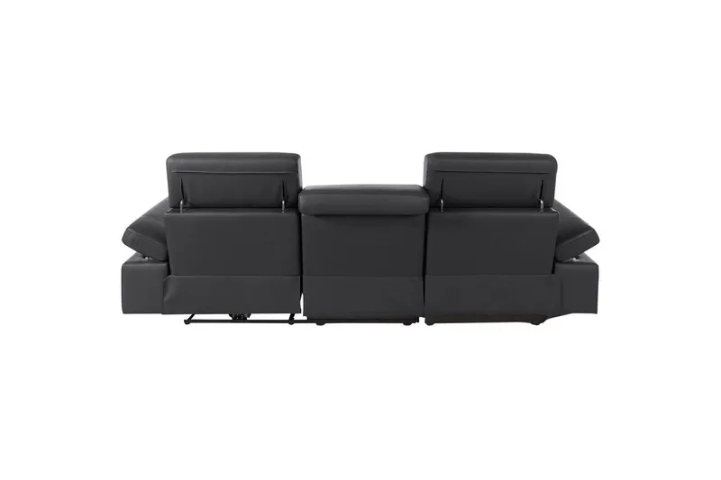 Hjørnesofa 3-seter Rayland Svart, PU, Venstre Manuell Recliner - Svart, PU, Venstre Manuell Recliner - Møbler - Sofaer - Skinnsofaer