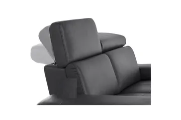 Hjørnesofa 3-seter Rayland Svart, PU, Høyre Manuell Recliner - Svart, PU, Høyre Manuell Recliner - Møbler - Sofaer - Skinnsofaer
