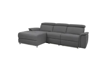 Hjørnesofa 3-seter Pareli Antrasitt, Sunday Stoff, Venstre Manuell Recliner