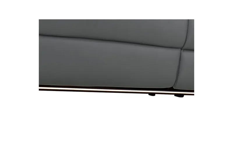 Hjørnesofa 3-seter Pareli Grå, Lær/PU, Høyre Elektrisk Recliner - Grå, Lær/PU, Høyre Elektrisk Recliner - Møbler - Sofaer - Skinnsofaer