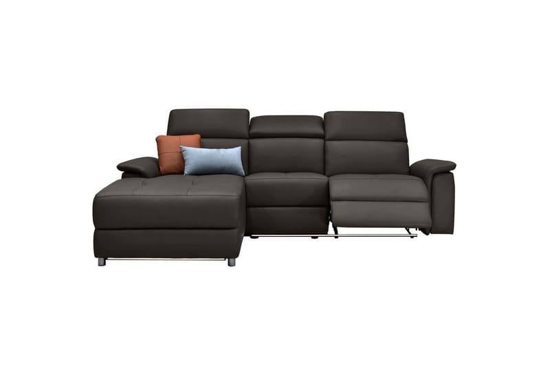 Hjørnesofa 3-seter Pareli Brun, Lær/PU, Venstre Elektrisk Recliner - Brun, Lær/PU, Venstre Elektrisk Recliner - Møbler - Sofaer - Skinnsofaer