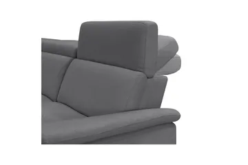Hjørnesofa 3-seter Pareli Grå, Sandfarget stoff, Venstre Elektrisk Recliner - Grå, Sandfarget stoff, Venstre Elektrisk Recliner - Møbler - Sofaer - Reclinersofaer