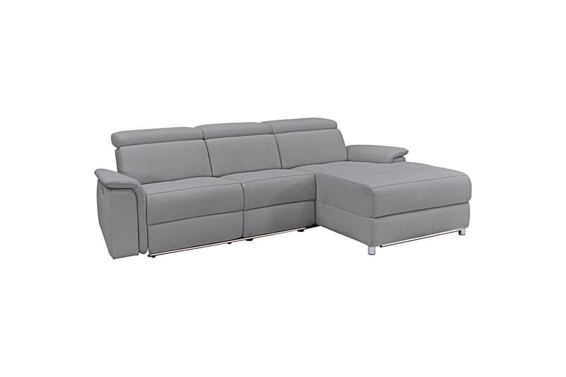 Hjørnesofa 3-seter Pareli Grå, Sandfarget stoff, Venstre Elektrisk Recliner - Grå, Sandfarget stoff, Venstre Elektrisk Recliner - Møbler - Sofaer - Reclinersofaer
