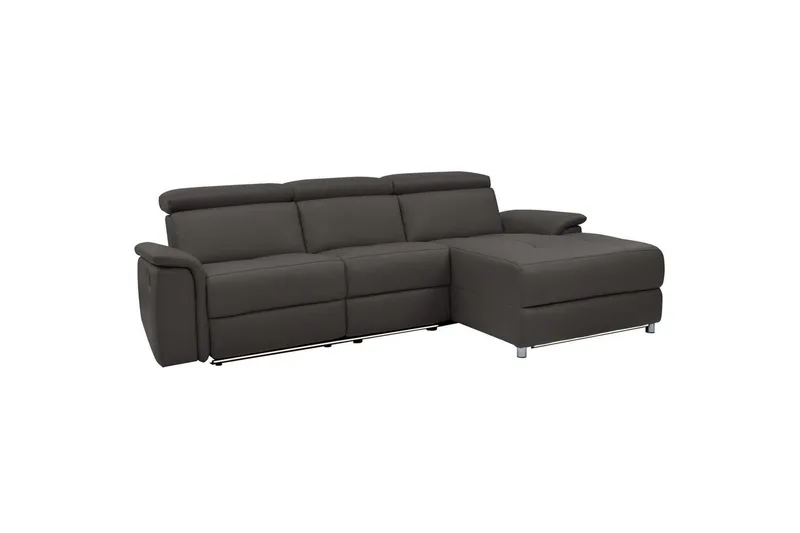 Hjørnesofa 3-seter Pareli Brun, PU, Høyre Elektrisk Recliner - Brun, PU, Høyre Elektrisk Recliner - Møbler - Sofaer - Skinnsofaer