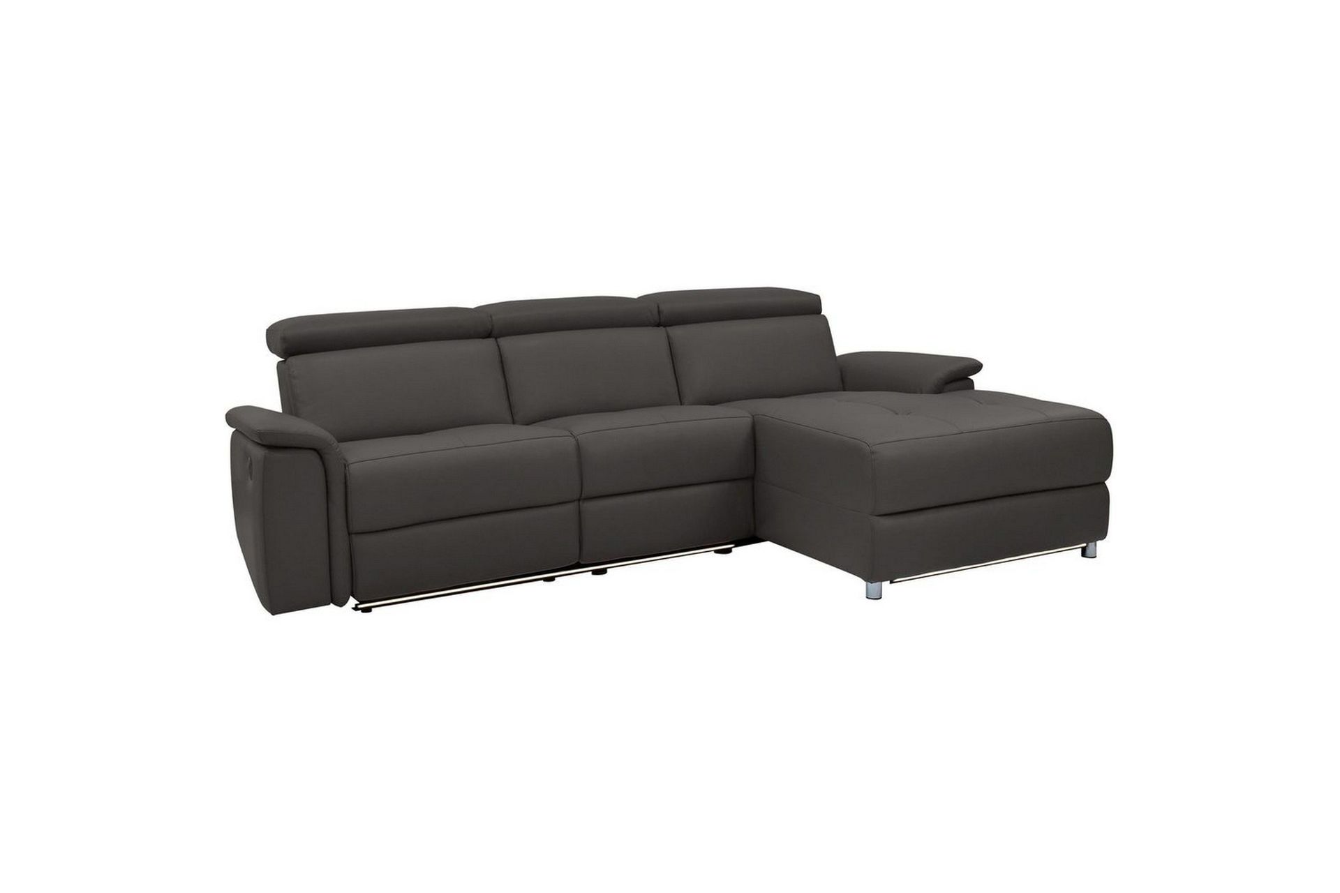 Hjørnesofa 3-seter Pareli Brun, PU, Høyre Elektrisk Recliner - Brun, PU, Høyre Elektrisk Recliner