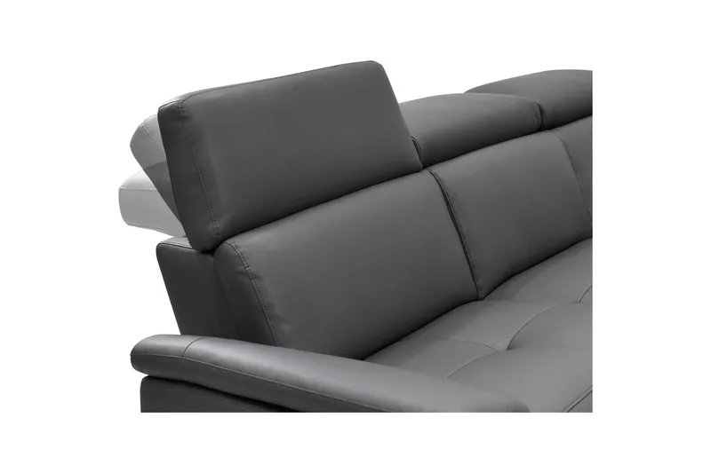 Hjørnesofa 3-seter Pareli Grå, Lær/PU, Høyre Elektrisk Recliner - Grå, Lær/PU, Høyre Elektrisk Recliner - Møbler - Sofaer - Skinnsofaer