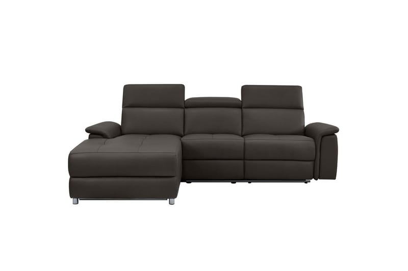 Hjørnesofa 3-seter Pareli Brun, Lær/PU, Venstre Elektrisk Recliner - Brun, Lær/PU, Venstre Elektrisk Recliner - Møbler - Sofaer - Skinnsofaer