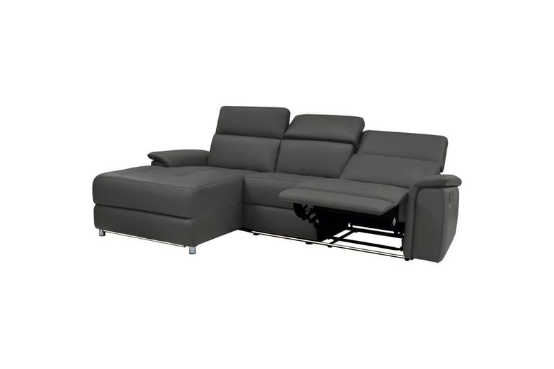 Hjørnesofa 3-seter Pareli Svart, PU, Venstre Elektrisk Recliner - Svart, PU, Venstre Elektrisk Recliner - Møbler - Sofaer - Skinnsofaer