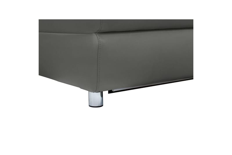 Hjørnesofa 3-seter Pareli Grå, Lær/PU, Venstre Manuell Recliner - Grå, Lær/PU, Venstre Manuell Recliner - Møbler - Sofaer - Skinnsofaer