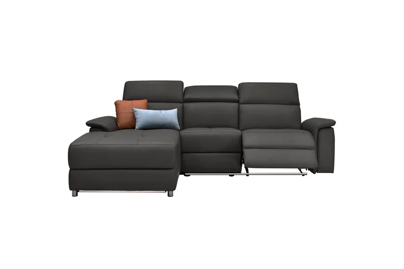 Hjørnesofa 3-seter Pareli Brun, PU, Venstre Elektrisk Recliner - Brun, PU, Venstre Elektrisk Recliner - Møbler - Sofaer - Skinnsofaer