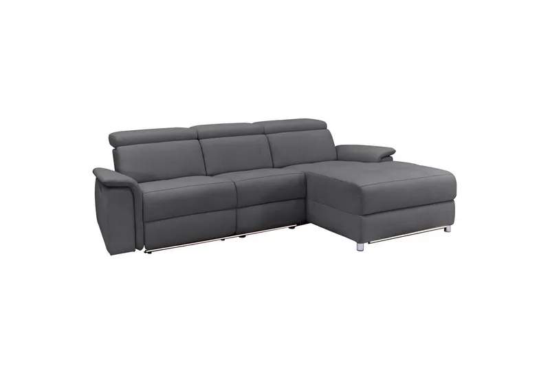 Hjørnesofa 3-seter Pareli Antrasitt, Sunday Stoff, Høyre Elektrisk Recliner - Antrasitt, Sunday Stoff, Høyre Elektrisk Recliner - Møbler - Sofaer - Reclinersofaer