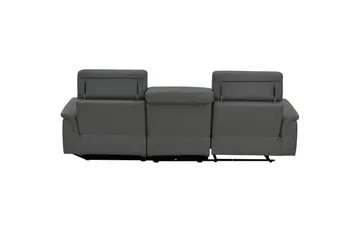 Hjørnesofa 3-seter Pareli Grå, PU, Høyre Manuell Recliner - Grå, PU, Høyre Manuell Recliner - Møbler - Sofaer - Skinnsofaer