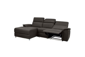 Hjørnesofa 3-seter Pareli Brun, Lær/PU, Venstre Elektrisk Recliner - Brun, Lær/PU, Venstre Elektrisk Recliner - Møbler - Sofaer - Skinnsofaer
