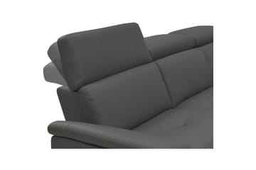 Hjørnesofa 3-seter Pareli Grå, PU, Høyre Manuell Recliner - Grå, PU, Høyre Manuell Recliner - Møbler - Sofaer - Skinnsofaer