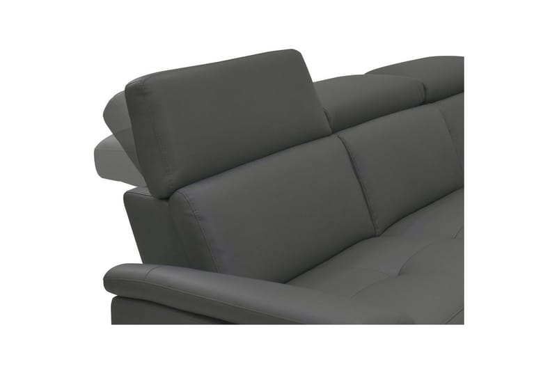 Hjørnesofa 3-seter Pareli Grå, PU, Høyre Manuell Recliner - Grå, PU, Høyre Manuell Recliner - Møbler - Sofaer - Skinnsofaer