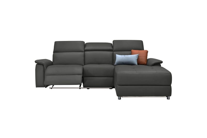 Hjørnesofa 3-seter Pareli Svart, PU, Høyre Elektrisk Recliner - Svart, PU, Høyre Elektrisk Recliner - Møbler - Sofaer - Skinnsofaer