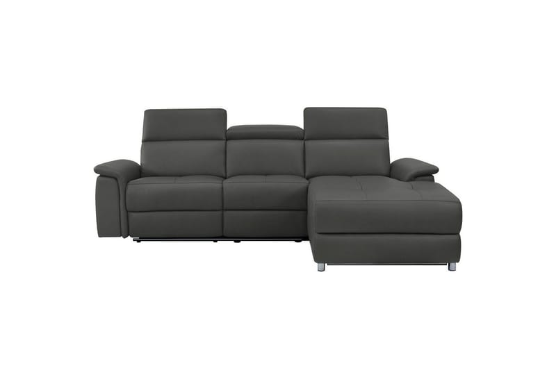 Hjørnesofa 3-seter Pareli Svart, PU, Høyre Elektrisk Recliner - Svart, PU, Høyre Elektrisk Recliner - Møbler - Sofaer - Skinnsofaer