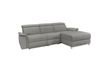 Hjørnesofa 3-seter Pareli Grå, Sunday Stoff, Høyre Elektrisk Recliner