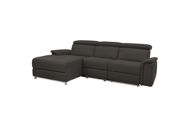 Hjørnesofa 3-seter Pareli Brun, Lær/PU, Venstre Manuell Recliner - Brun, Lær/PU, Venstre Manuell Recliner - Møbler - Sofaer - Reclinersofaer