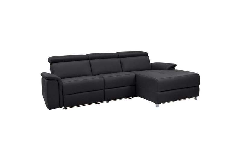 Hjørnesofa 3-seter Pareli Svart, Lær/PU, Høyre Elektrisk Recliner - Svart, Lær/PU, Høyre Elektrisk Recliner - Møbler - Sofaer - Reclinersofaer