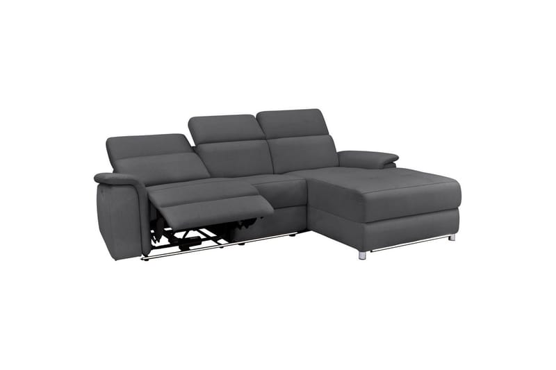 Hjørnesofa 3-seter Pareli Antrasitt, Sunday Stoff, Høyre Elektrisk Recliner - Antrasitt, Sunday Stoff, Høyre Elektrisk Recliner - Møbler - Sofaer - Reclinersofaer