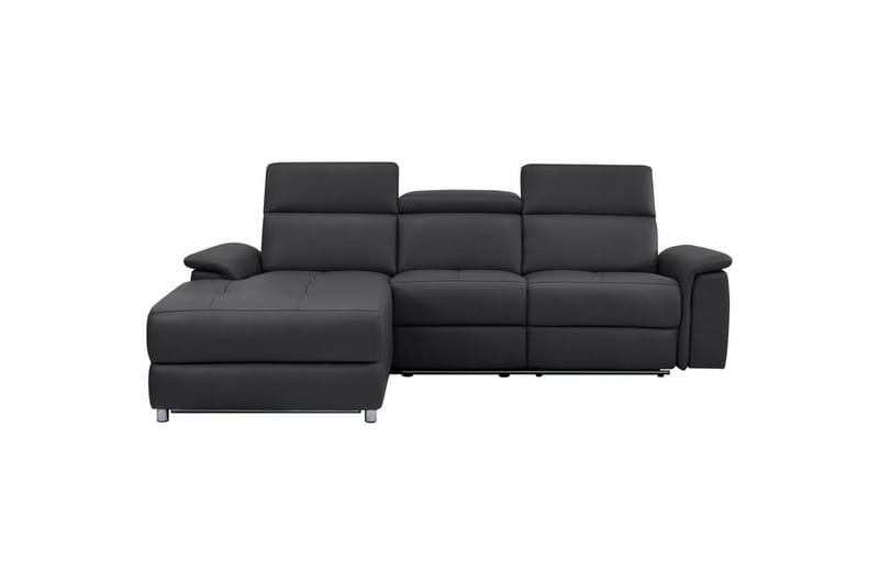 Hjørnesofa 3-seter Pareli Svart, Lær/PU, Venstre Elektrisk Recliner - Svart, Lær/PU, Venstre Elektrisk Recliner - Møbler - Sofaer - Reclinersofaer
