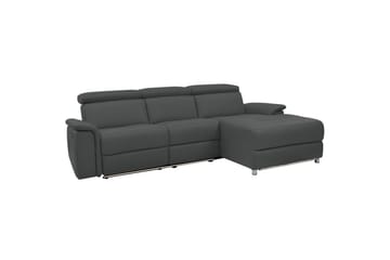 Hjørnesofa 3-seter Pareli Grå, PU, Høyre Elektrisk Recliner