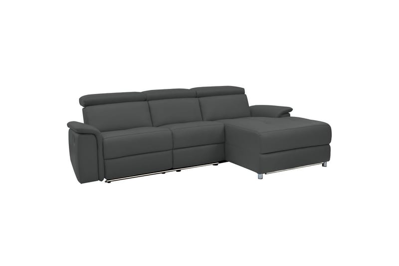 Hjørnesofa 3-seter Pareli Grå, PU, Høyre Elektrisk Recliner - Grå, PU, Høyre Elektrisk Recliner - Møbler - Sofaer - Reclinersofaer