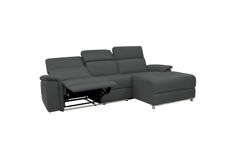 Hjørnesofa 3-seter Pareli Grå, PU, Høyre Elektrisk Recliner - Grå, PU, Høyre Elektrisk Recliner - Møbler - Sofaer - Reclinersofaer