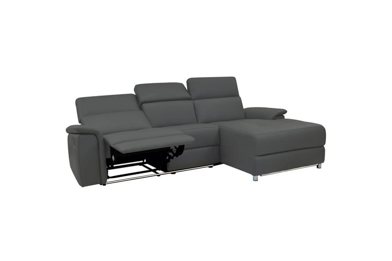 Hjørnesofa 3-seter Pareli Grå, PU, Høyre Manuell Recliner - Grå, PU, Høyre Manuell Recliner - Møbler - Sofaer - Reclinersofaer