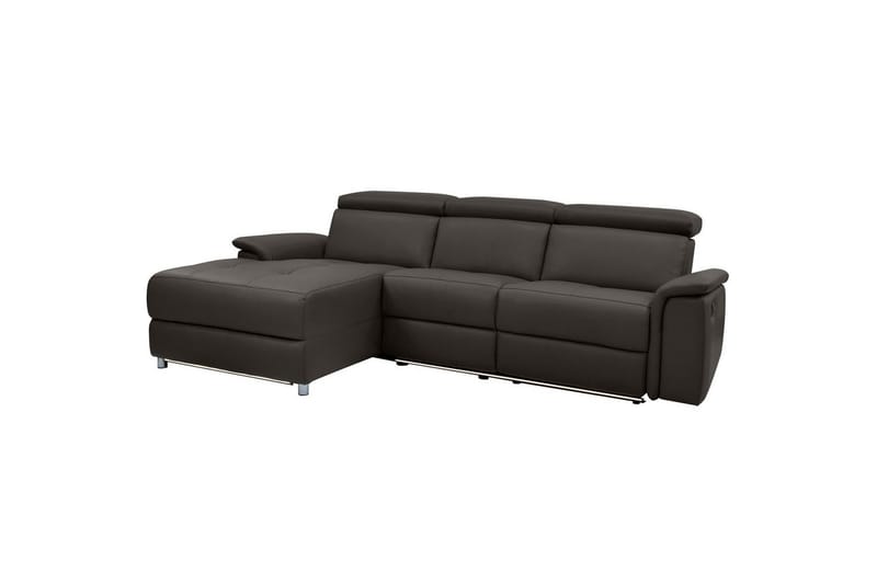 Hjørnesofa 3-seter Pareli Brun, Lær/PU, Venstre Elektrisk Recliner - Brun, Lær/PU, Venstre Elektrisk Recliner - Møbler - Sofaer - Reclinersofaer