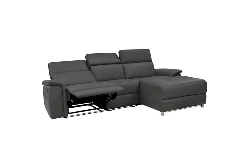 Hjørnesofa 3-seter Pareli Svart, PU, Høyre Elektrisk Recliner - Svart, PU, Høyre Elektrisk Recliner - Møbler - Sofaer - Skinnsofaer