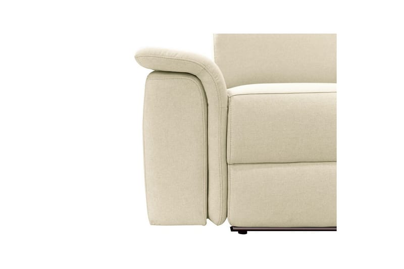 Hjørnesofa 3-seter Pareli Hvit, Sandfarget stoff, Høyre Elektrisk Recliner - Hvit, Sandfarget stoff, Høyre Elektrisk Recliner - Møbler - Sofaer - Reclinersofaer